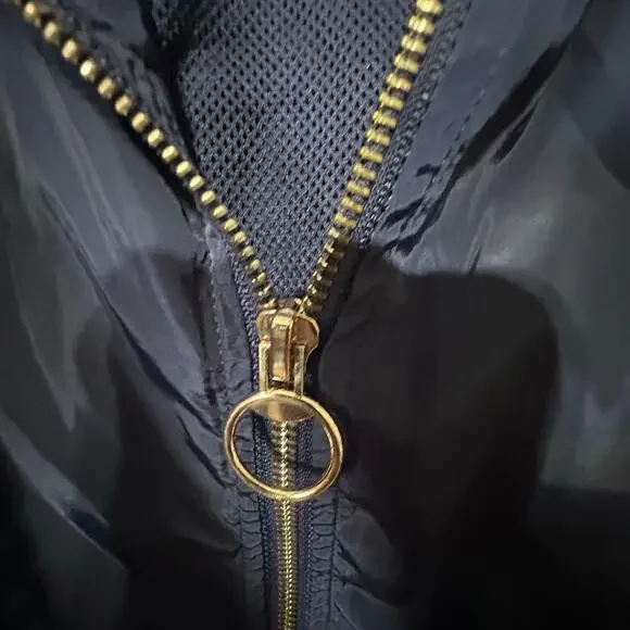 Mine Los Angeles Jacket Womens L Blue Lightweight Stretch Hooded Pockets Casual - Picture 2 of 5